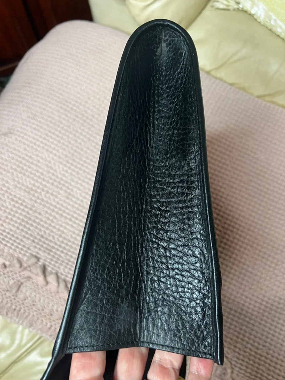 VINTAGE EXCUTIVE BURBERRYS BLACK LEATHER DOCUMENT/COMPUTER BAG